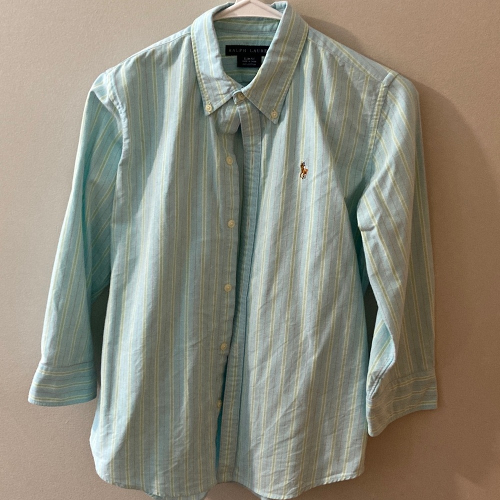 Ralph Lauren Kids Light Blue Striped Shirt
